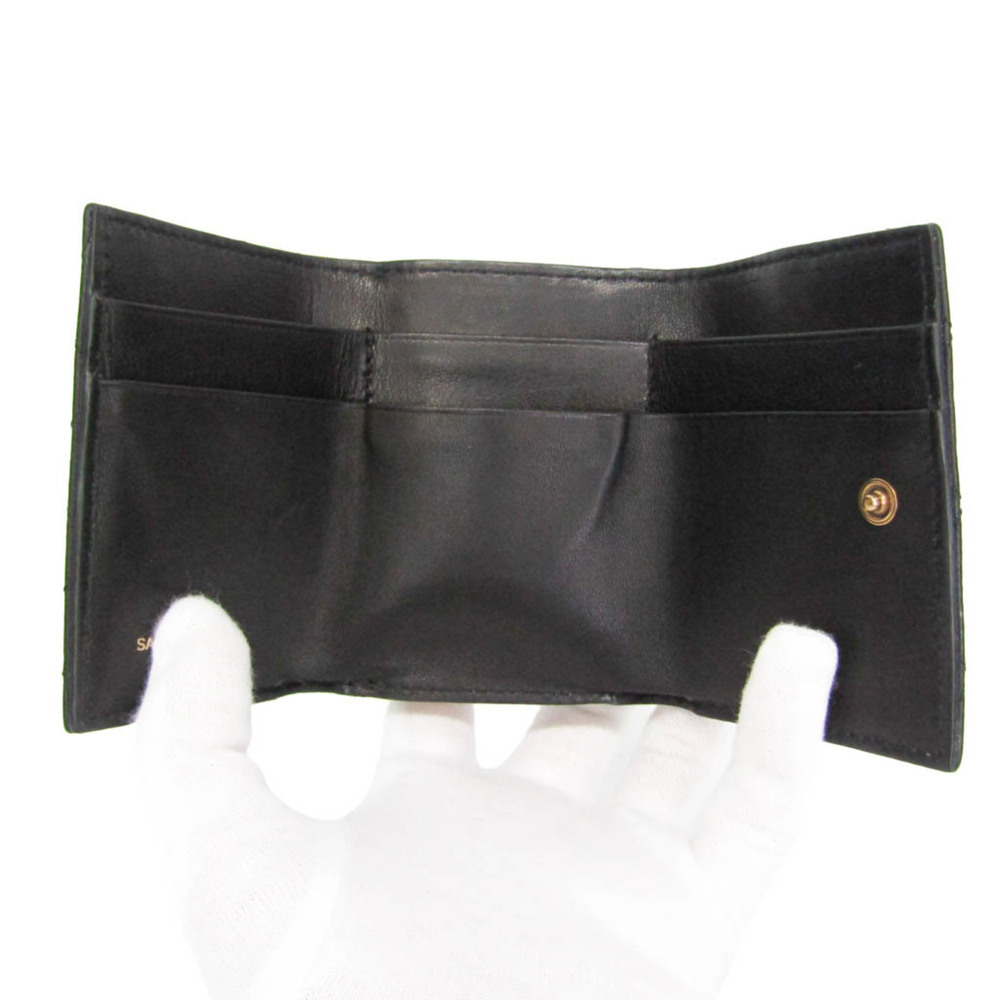 Yves Saint Laurent Gabby Compact Wallet 734494 Women's  Lambskin Wallet (tri-... - Picture 3 of 14